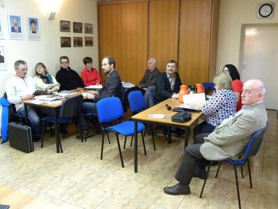 Obradom przysłuchiwali się sołtysi i mieszkańcy gminy. 